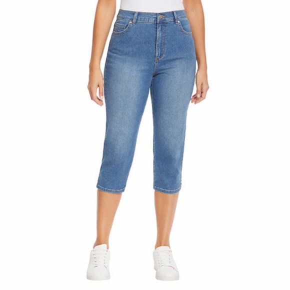 BLUE NWT Gloria Vanderbilt Ladies' Amanda‎ Capri - Picture 1 of 8